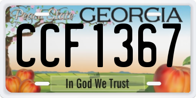 GA license plate CCF1367