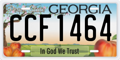GA license plate CCF1464