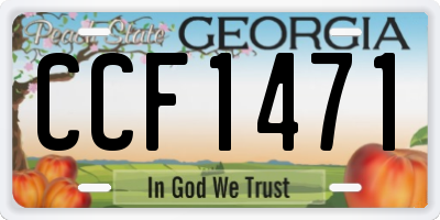 GA license plate CCF1471