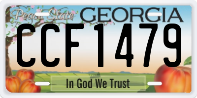 GA license plate CCF1479