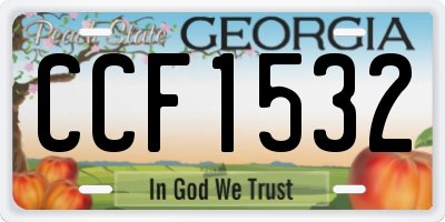GA license plate CCF1532