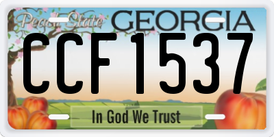 GA license plate CCF1537