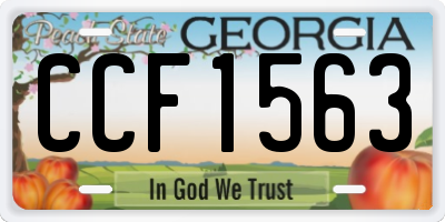 GA license plate CCF1563