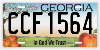 GA license plate CCF1564