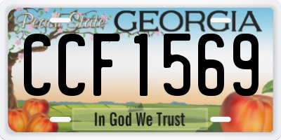 GA license plate CCF1569
