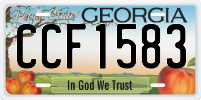 GA license plate CCF1583