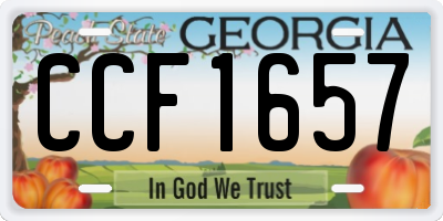 GA license plate CCF1657