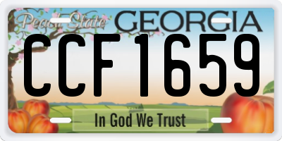 GA license plate CCF1659