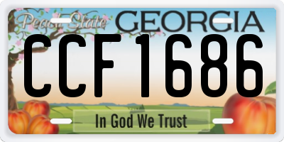 GA license plate CCF1686