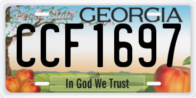 GA license plate CCF1697
