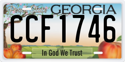 GA license plate CCF1746