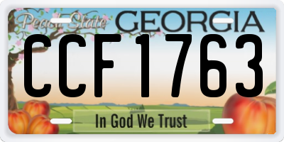 GA license plate CCF1763