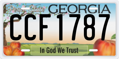 GA license plate CCF1787