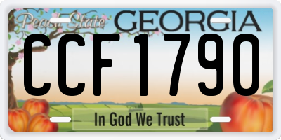 GA license plate CCF1790