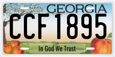 GA license plate CCF1895