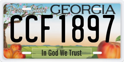 GA license plate CCF1897