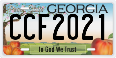 GA license plate CCF2021