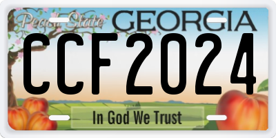 GA license plate CCF2024