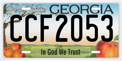 GA license plate CCF2053