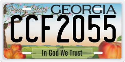 GA license plate CCF2055