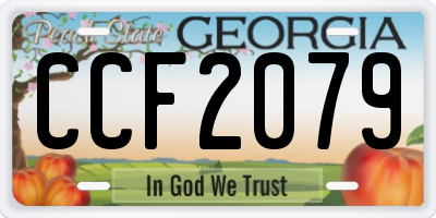 GA license plate CCF2079