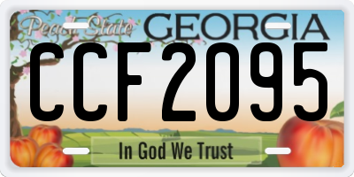 GA license plate CCF2095