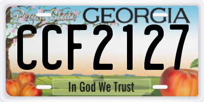 GA license plate CCF2127