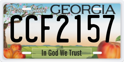 GA license plate CCF2157