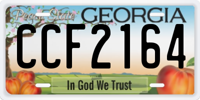 GA license plate CCF2164