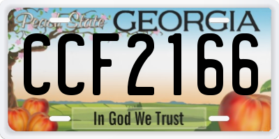 GA license plate CCF2166