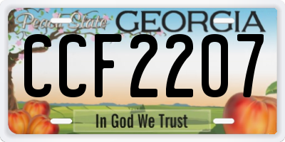 GA license plate CCF2207