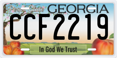 GA license plate CCF2219