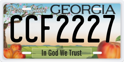 GA license plate CCF2227