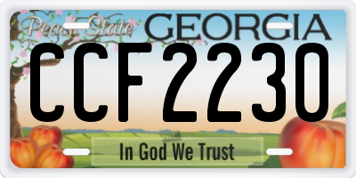 GA license plate CCF2230