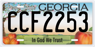 GA license plate CCF2253