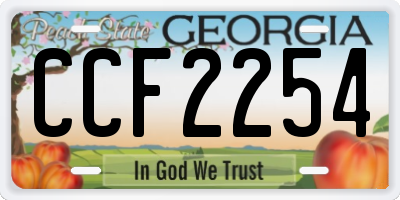 GA license plate CCF2254
