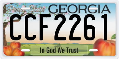 GA license plate CCF2261