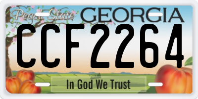 GA license plate CCF2264
