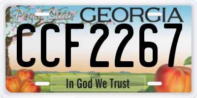 GA license plate CCF2267