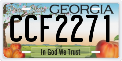 GA license plate CCF2271