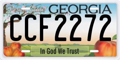 GA license plate CCF2272
