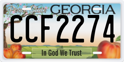 GA license plate CCF2274