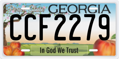 GA license plate CCF2279