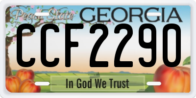 GA license plate CCF2290