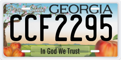 GA license plate CCF2295