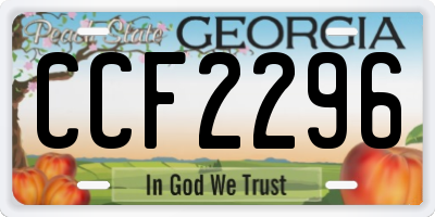 GA license plate CCF2296