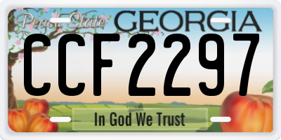 GA license plate CCF2297