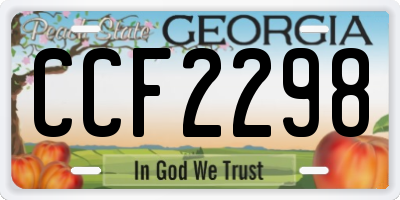 GA license plate CCF2298