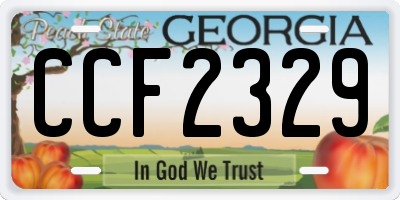 GA license plate CCF2329