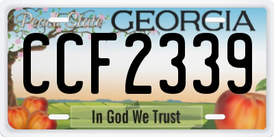 GA license plate CCF2339